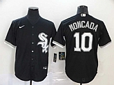 White Sox 10 Yoan Moncada Black Cool Base Jersey,baseball caps,new era cap wholesale,wholesale hats